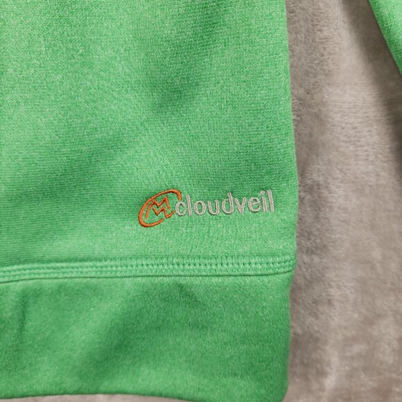 CLOUDVEIL Hooded Full Zip Sweatshirt With Pockets Green Womens Size L - Picture 4 of 10